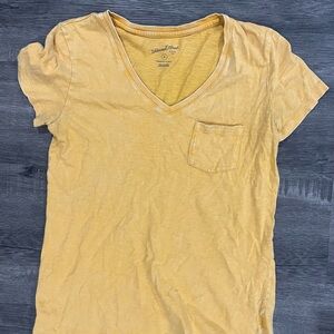 Women's Yellow V-Neck T-Shirt